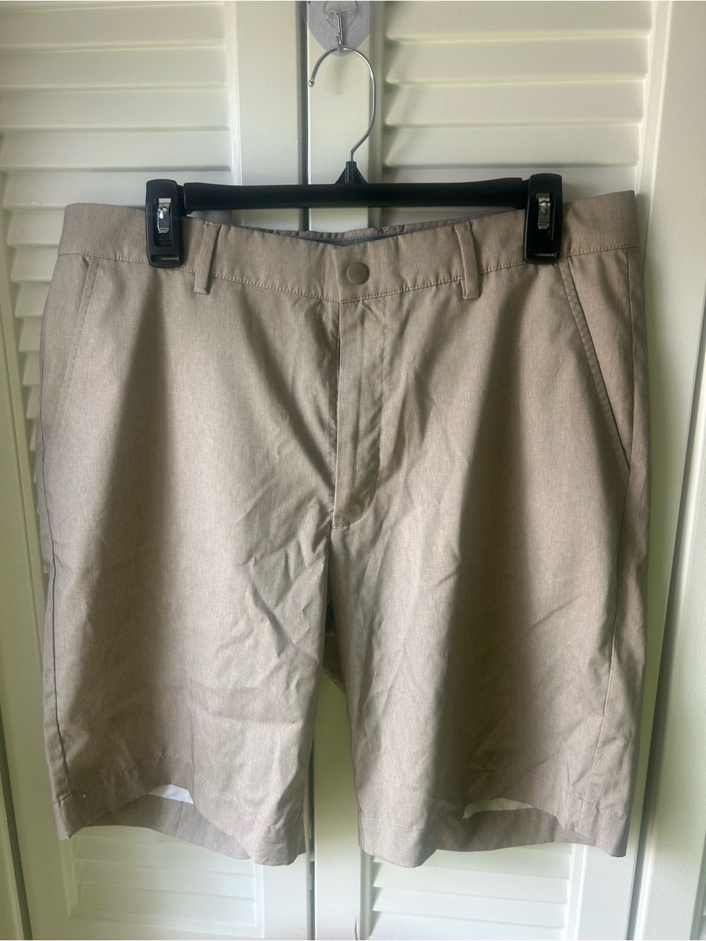 Greg Norman Collection Tan Flat-Front Men's Shorts